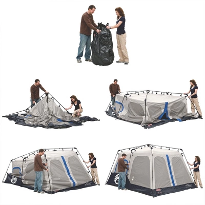 Coleman 14 X 10 Foot 8 Person Instant Cabin Camping Double Thick Fabric Family Tent With Integrated Rainfly And Carry Bag For Camping And Hiking 3 Coleman 14 X 10 Foot 8 Person Instant Cabin Camping Double Thick Fabric Family Tent With Integrated Rainfly And Carry Bag For Camping And Hiking - Image 3
