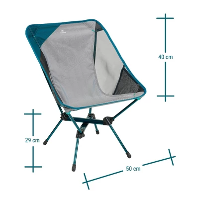 Decathlon Quechua MH500 Folding Camping Chair, Gray 4 Decathlon Quechua MH500 Folding Camping Chair, Gray - Image 4