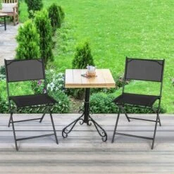Costway Set Of 4 Outdoor Patio Folding Chairs Camping Deck Garden Pool Beach Furniture -Camping Equipment Series GUEST fa65c53d aa28 43fb bf5f c2f42cb1dae6