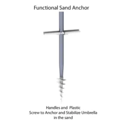 Nature Spring Tilt And Anchor Beach Umbrella – 7' X 6', Blue -Camping Equipment Series GUEST faef1ebb 7265 47df 8fce 0d5467f09a01