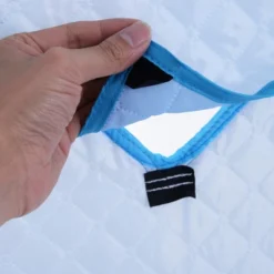 Outsunny 4 Person Ice Fishing Shelter With Padded Walls, Thermal Waterproof Portable Pop Up Ice Tent With 2 Doors, Light Blue -Camping Equipment Series GUEST fbb34902 f894 4cee ba65 1fdfc82c2bfa