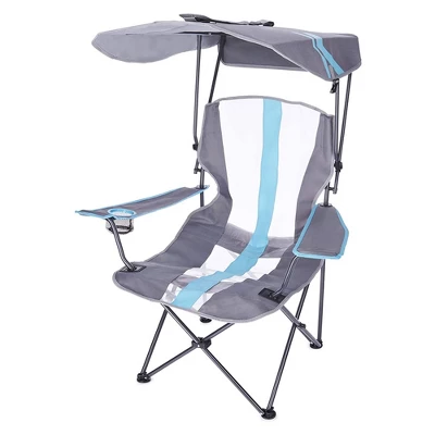 Kelsyus Premium Portable Camping Folding Outdoor Lawn Chair W/ 50+ UPF Canopy, Cup Holder, & Carry Strap, For Sports, Beach, Lake, Blue/Black (2 Pack) 4 Kelsyus Premium Portable Camping Folding Outdoor Lawn Chair W/ 50+ UPF Canopy, Cup Holder, & Carry Strap, For Sports, Beach, Lake, Blue/Black (2 Pack) - Image 4