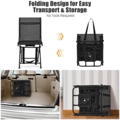 Costway Folding 360° Silent Swivel Hunting Chair Blind Chair All-weather Outdoor -Camping Equipment Series GUEST fc7169c9 ceb4 4e14 8cd3 12faceacc123