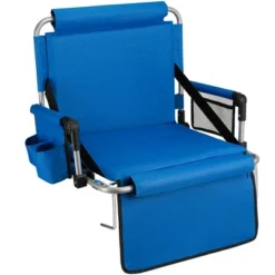 Alpcour Stadium Seat - Foldable, Padded Bleacher Chair With Backrest, Armrest, Pockets, & Cup Holder -Camping Equipment Series GUEST fd505695 c999 4878 bf22 7bd428a24047