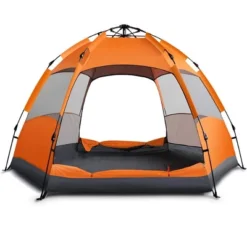 GlareWheel Instant Pop Up Tent 4 Person Orange
