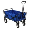 Mac Sports Heavy Duty No Assembly Steel Frame Collapsible Folding 150 Pound Capacity Easy Set Up Outdoor Camping Garden Utility Wagon Yard Cart, Blue